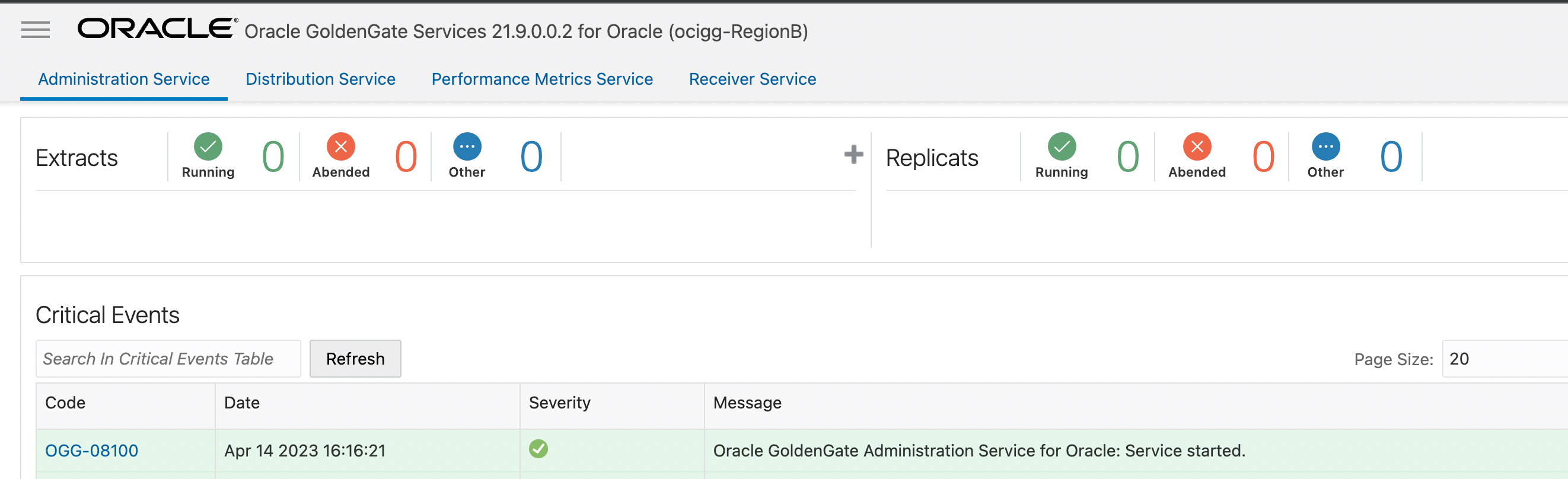 _Fig.20: RegionB, OCI GoldenGate extract and replicat processes before restoring._
