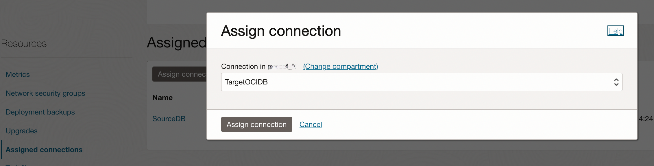 _Fig.26: Update OCI GoldenGate connections, second step: reassign the same connection._