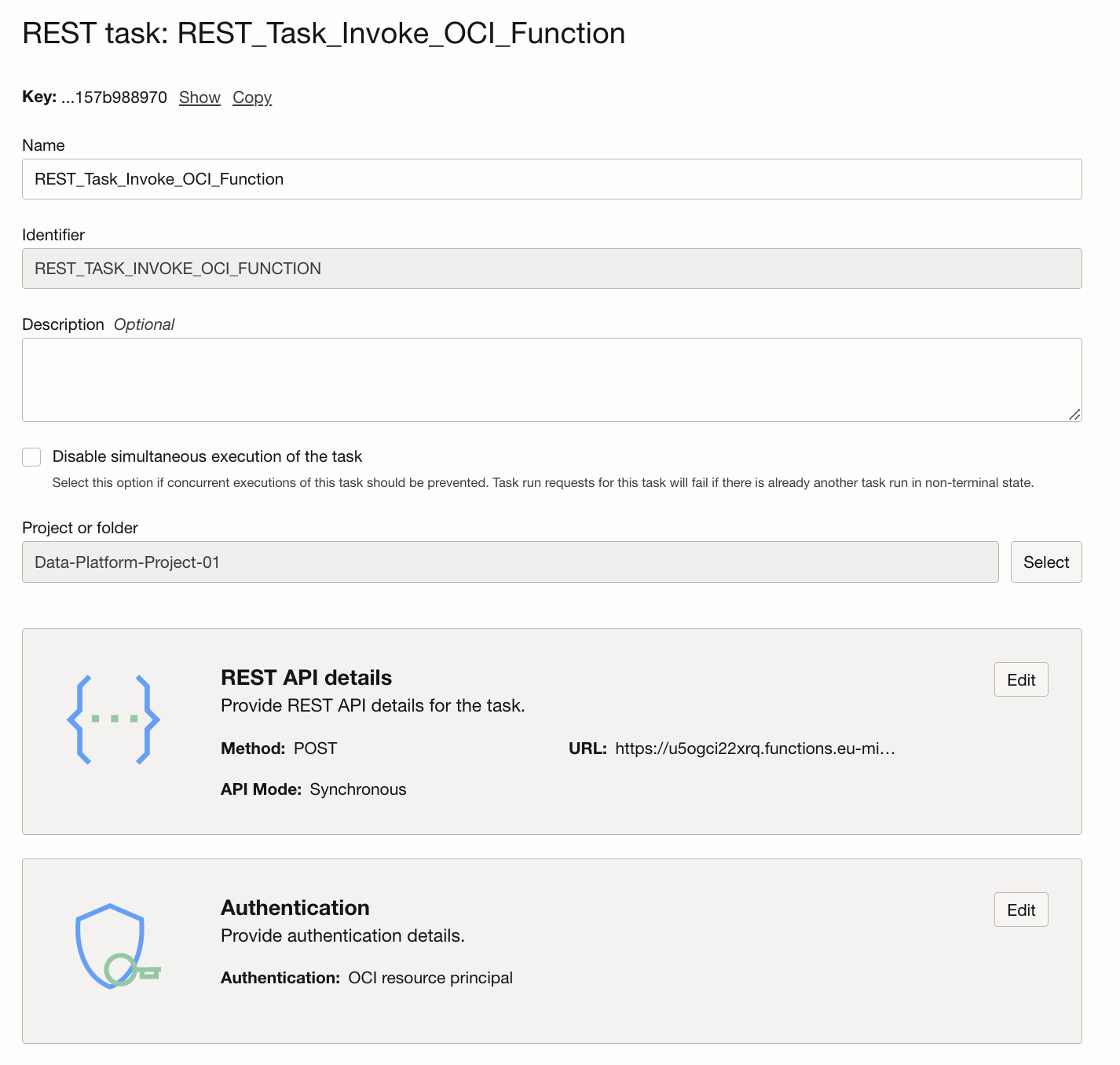Fig.18: Rest task OCI Data Integration